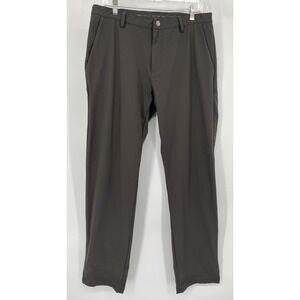 Ministry of Supply Standard Fit Pants Men 34x33 Graphite Gray Golf Khaki Stretch